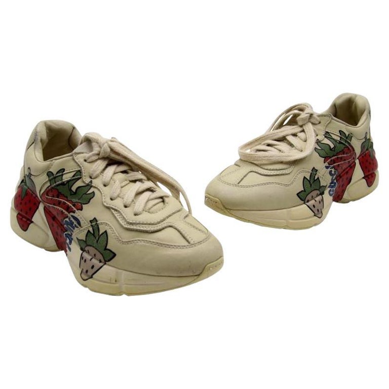 Gucci Strawberry Fields Dad 35 Monogram Rhyton GG Sneakers GG-0228N-0056  For Sale at 1stDibs