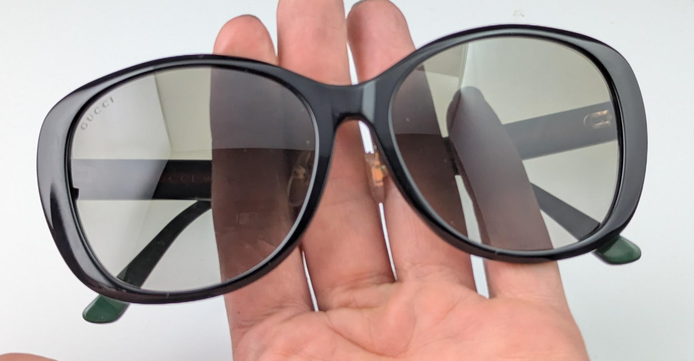 Gafas de sol Gucci Stripe Arm, logotipo GG en venta 7