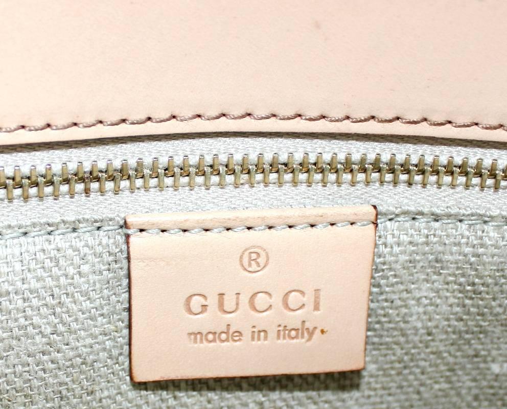 Gucci Striped Baiadera Canvas & Leather Bamboo Handbag Bag Tote In Good Condition In Switzerland, CH