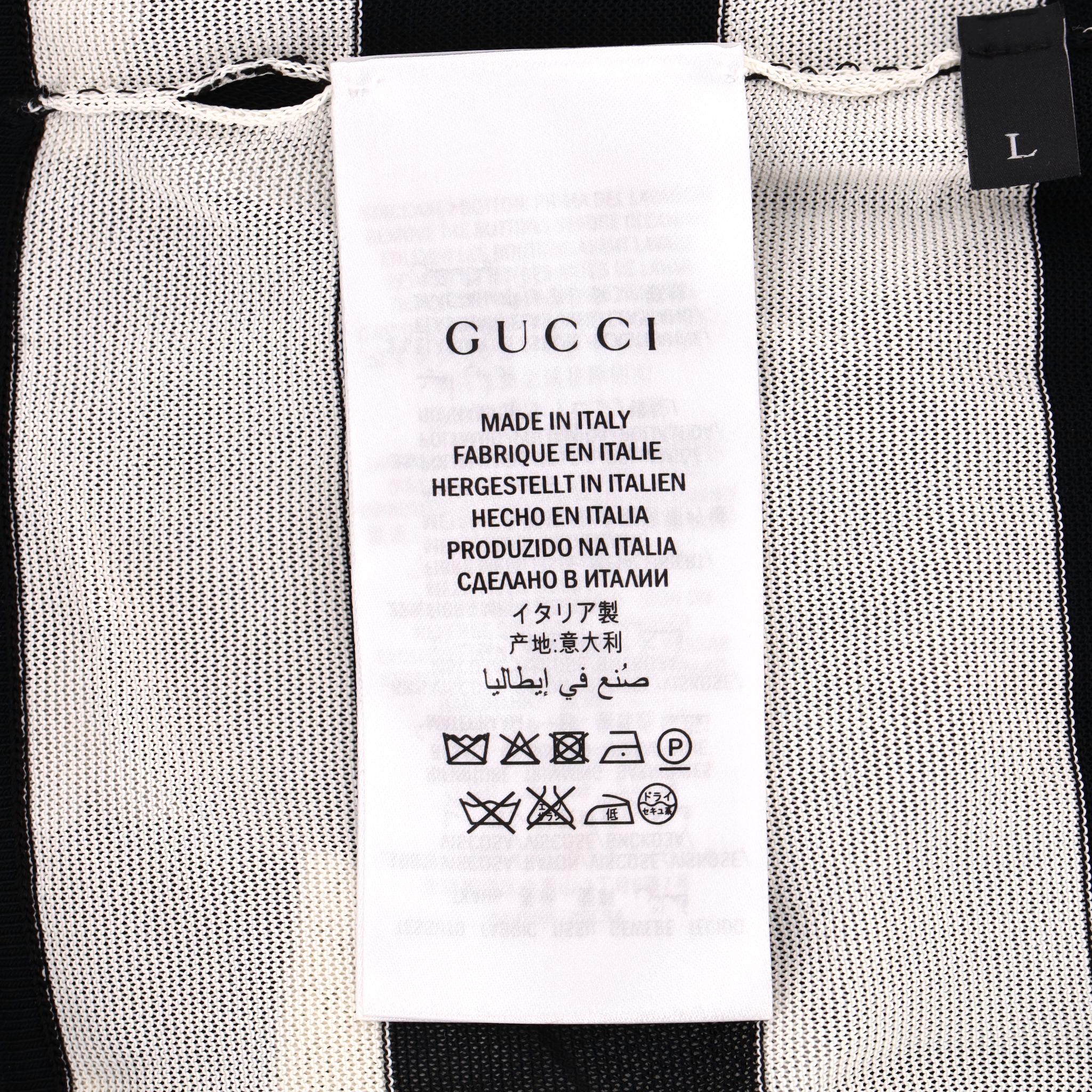 Robe à rayures avec boutons en perles 'GG' de Gucci en vente 5