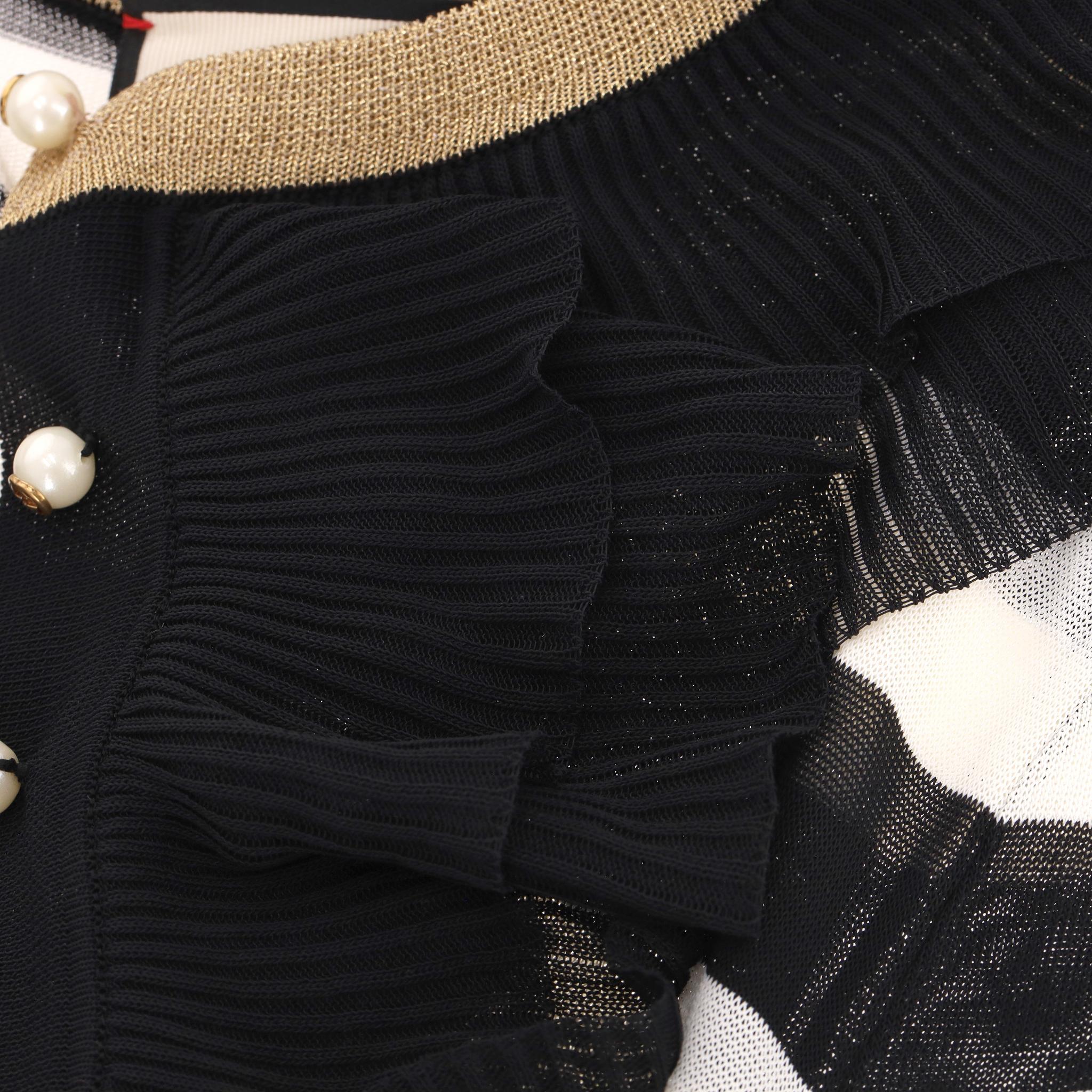 Robe à rayures avec boutons en perles 'GG' de Gucci en vente 1