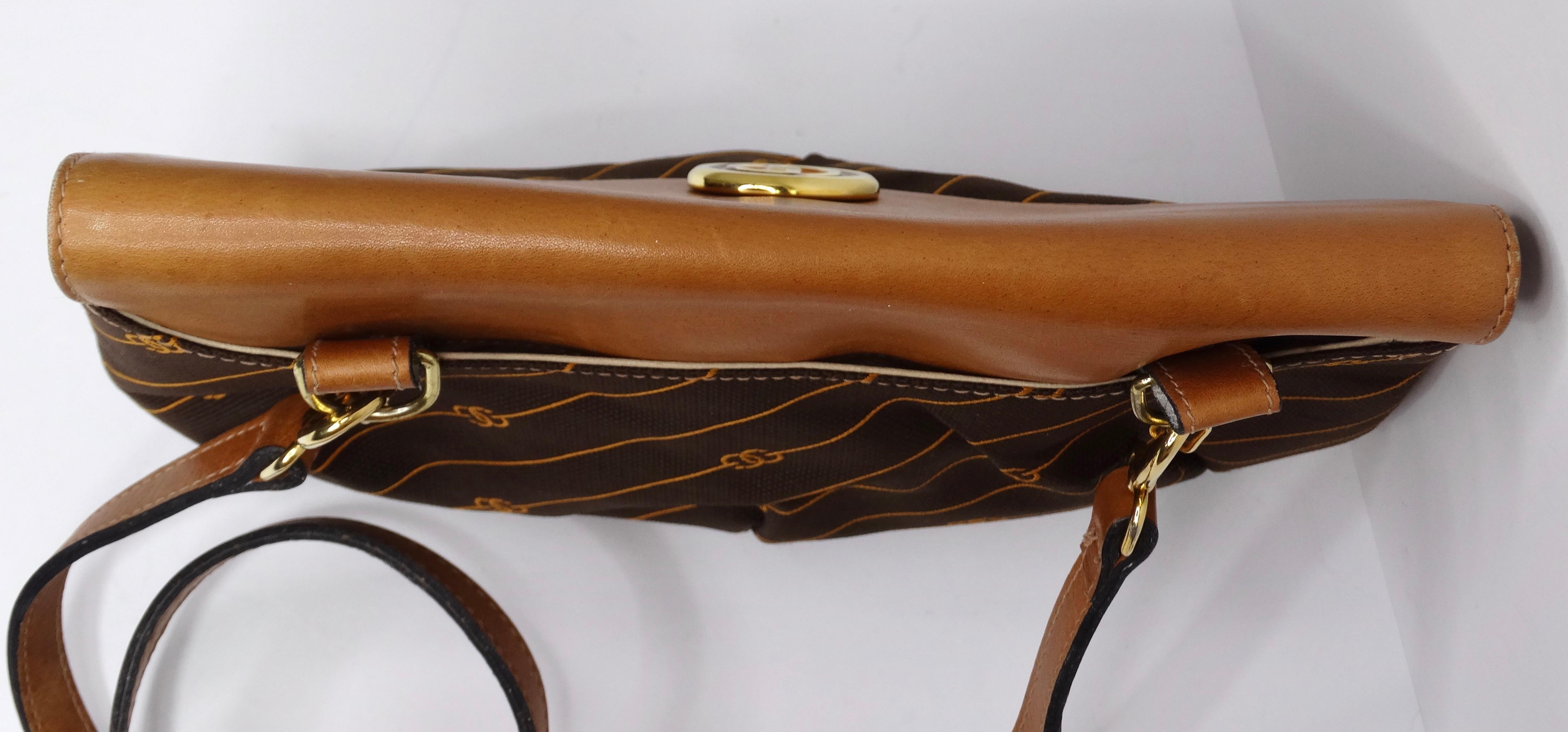 Gucci Gestreifte Vintage-Handtasche mit Monogramm im Angebot 7