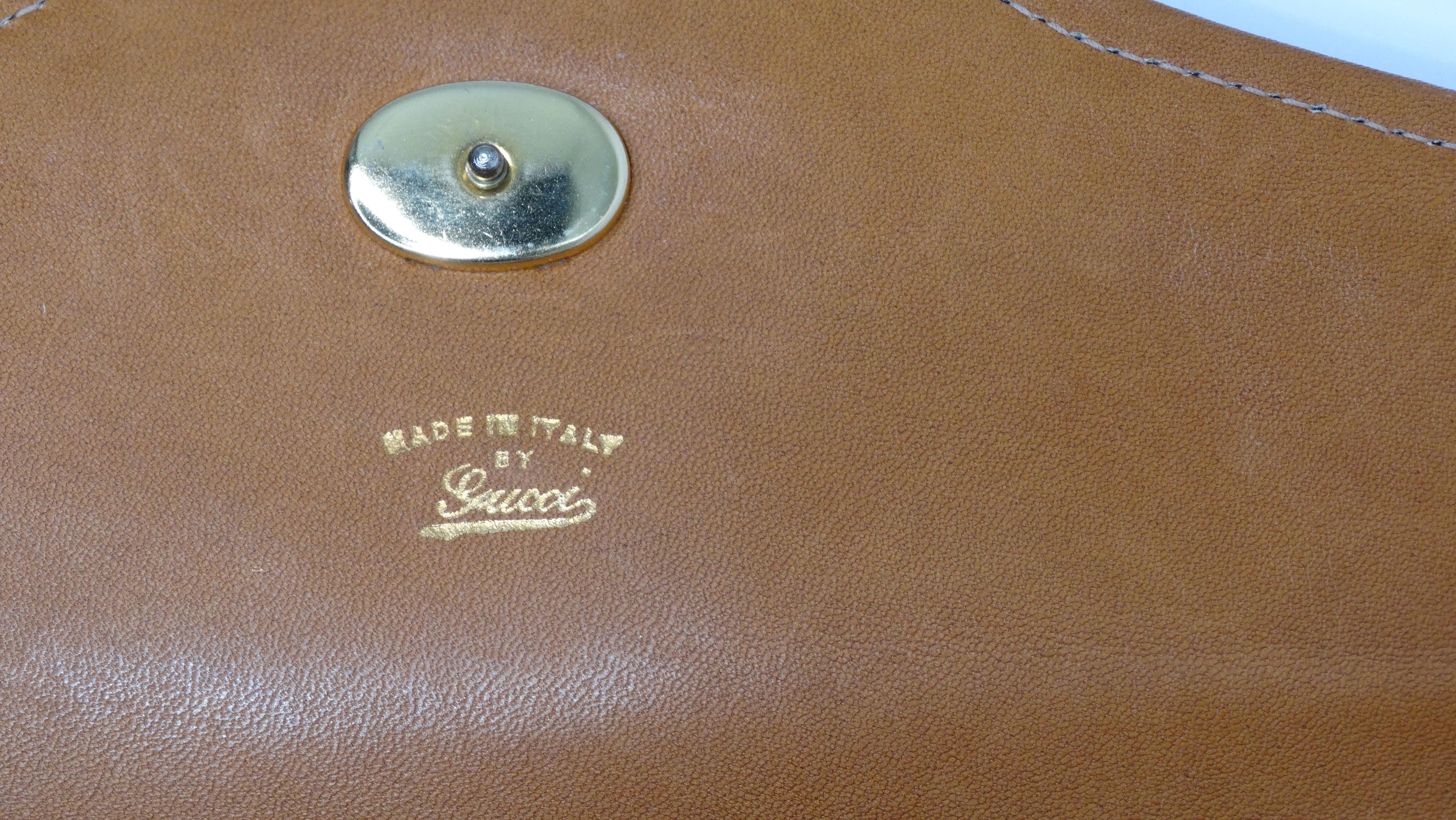 Gucci Gestreifte Vintage-Handtasche mit Monogramm im Angebot 10