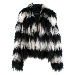 Used Gucci Striped Shearling & Goat Hair Jacket IT 40