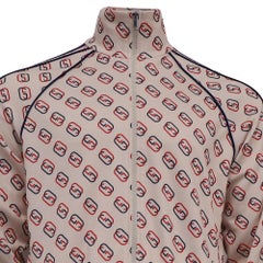 Gucci Striped Webbing Logo-Print Track Jacket in Multicolor Polyester