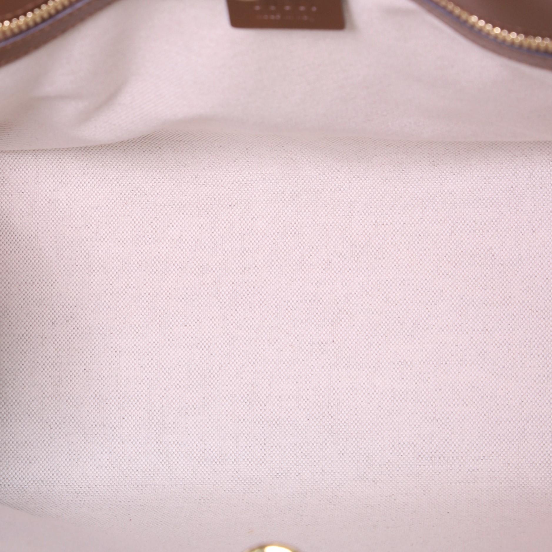 Women's or Men's Gucci Structured Top Handle Open Tote GG Coated Canvas Small