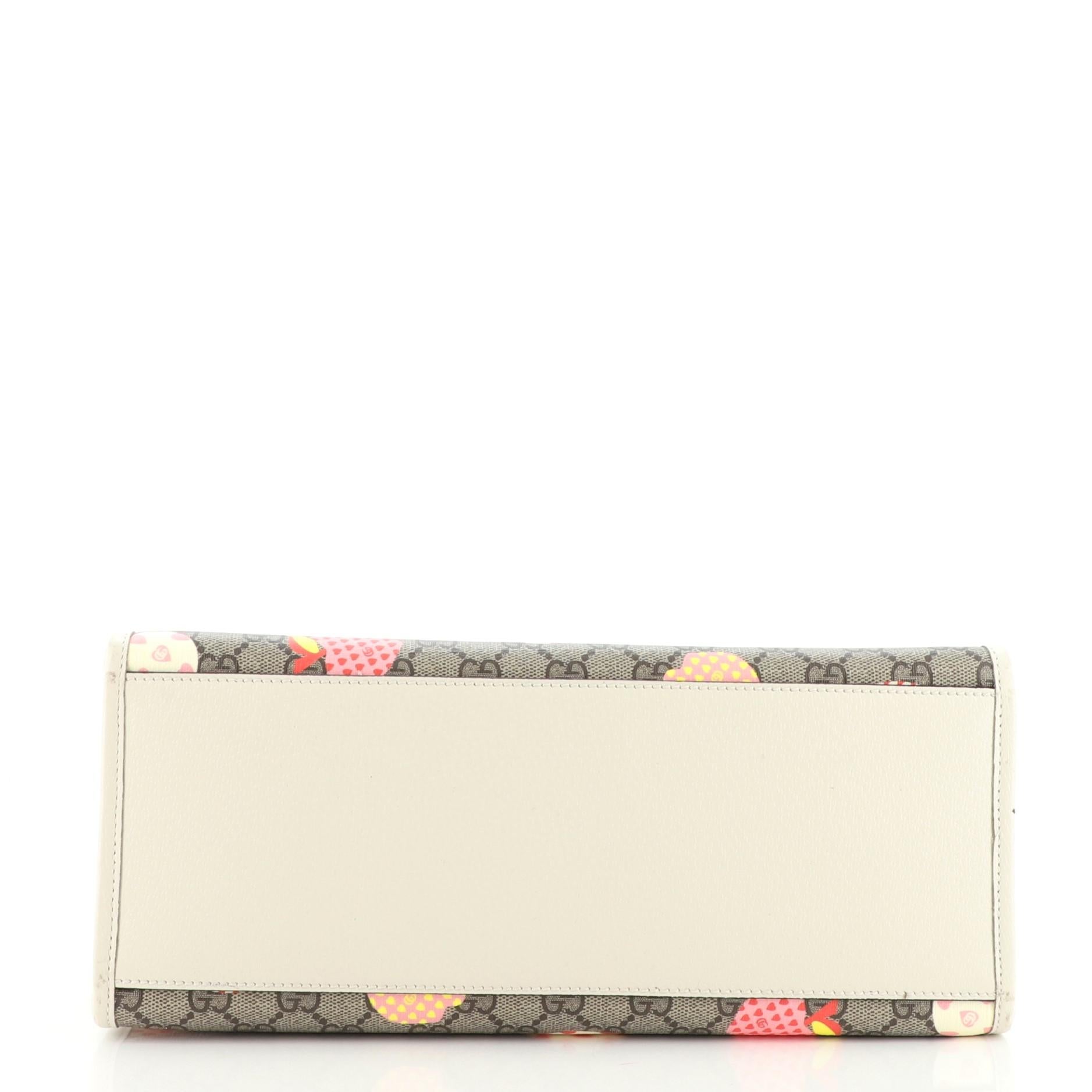 Gucci Structured Top Handle Open Tote Bedrucktes GG beschichtetes Segeltuch im Zustand „Gut“ in NY, NY