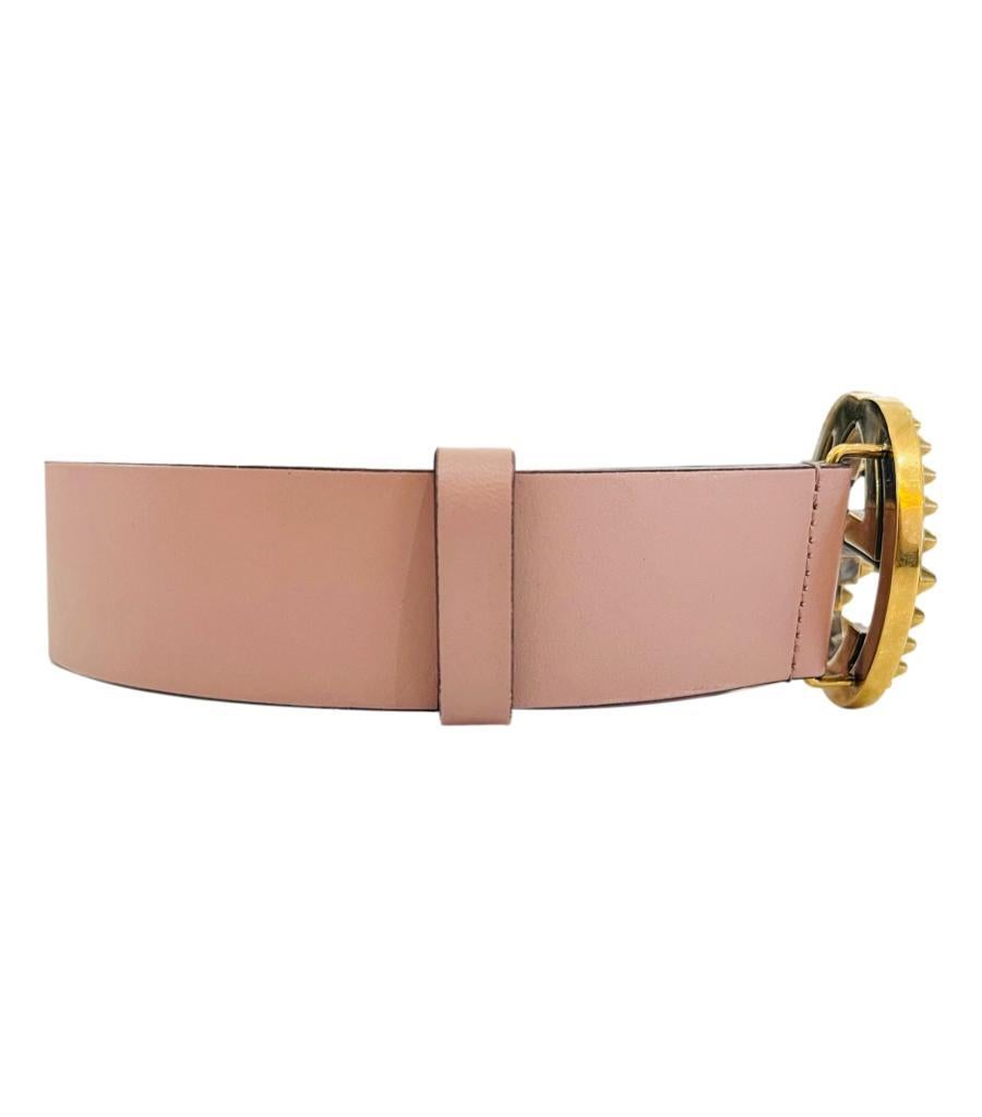 Gucci Studded 'GG' Logo Leather Belt In Excellent Condition In London, GB