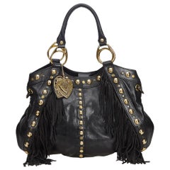 Gucci Studded Leather Babouska Fringe Satchel