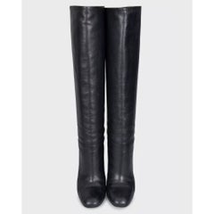 Gucci Studded Leather Block Heel Boots - Size 36.5