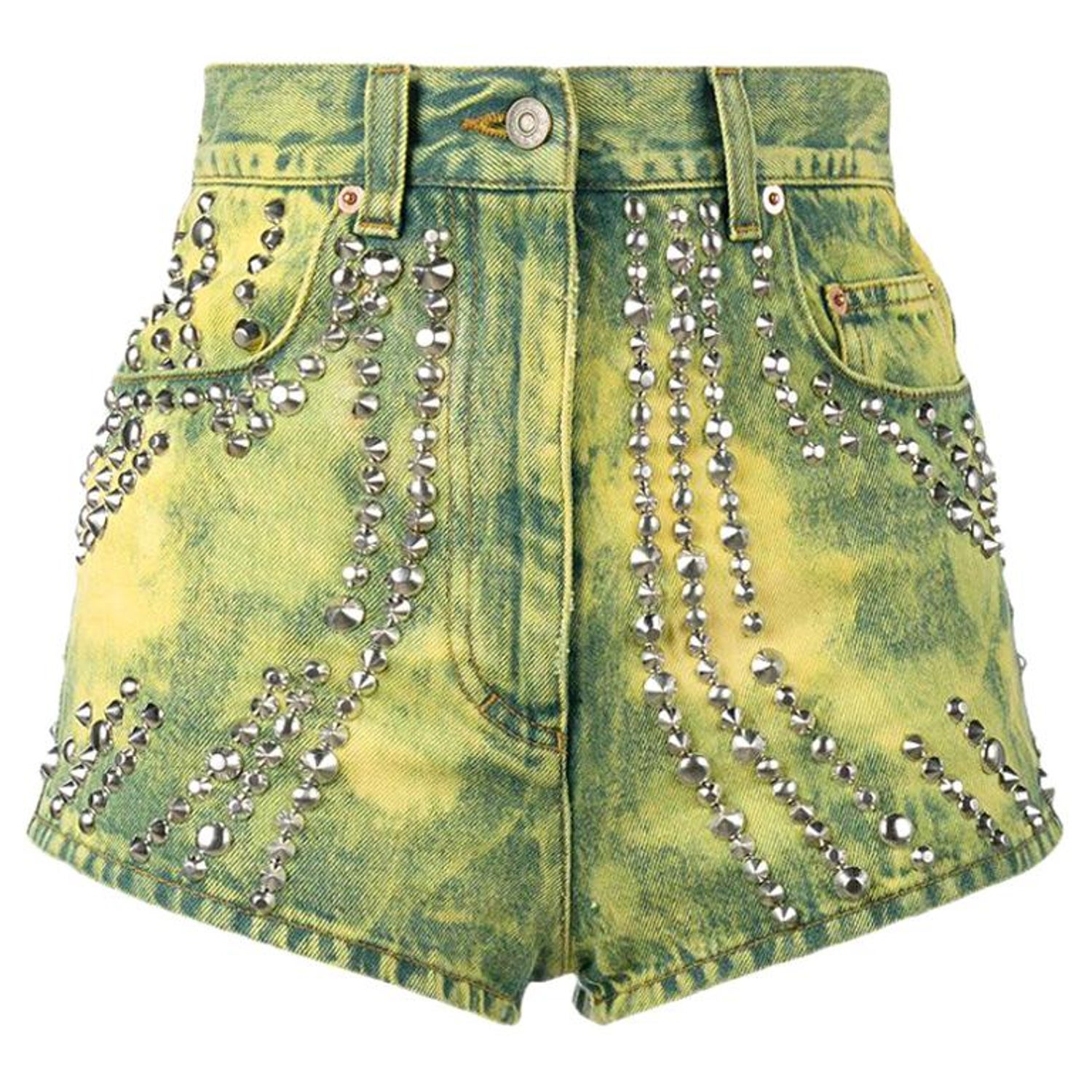 Ladies/Womens Studded/Embroidered Denim Hotpants