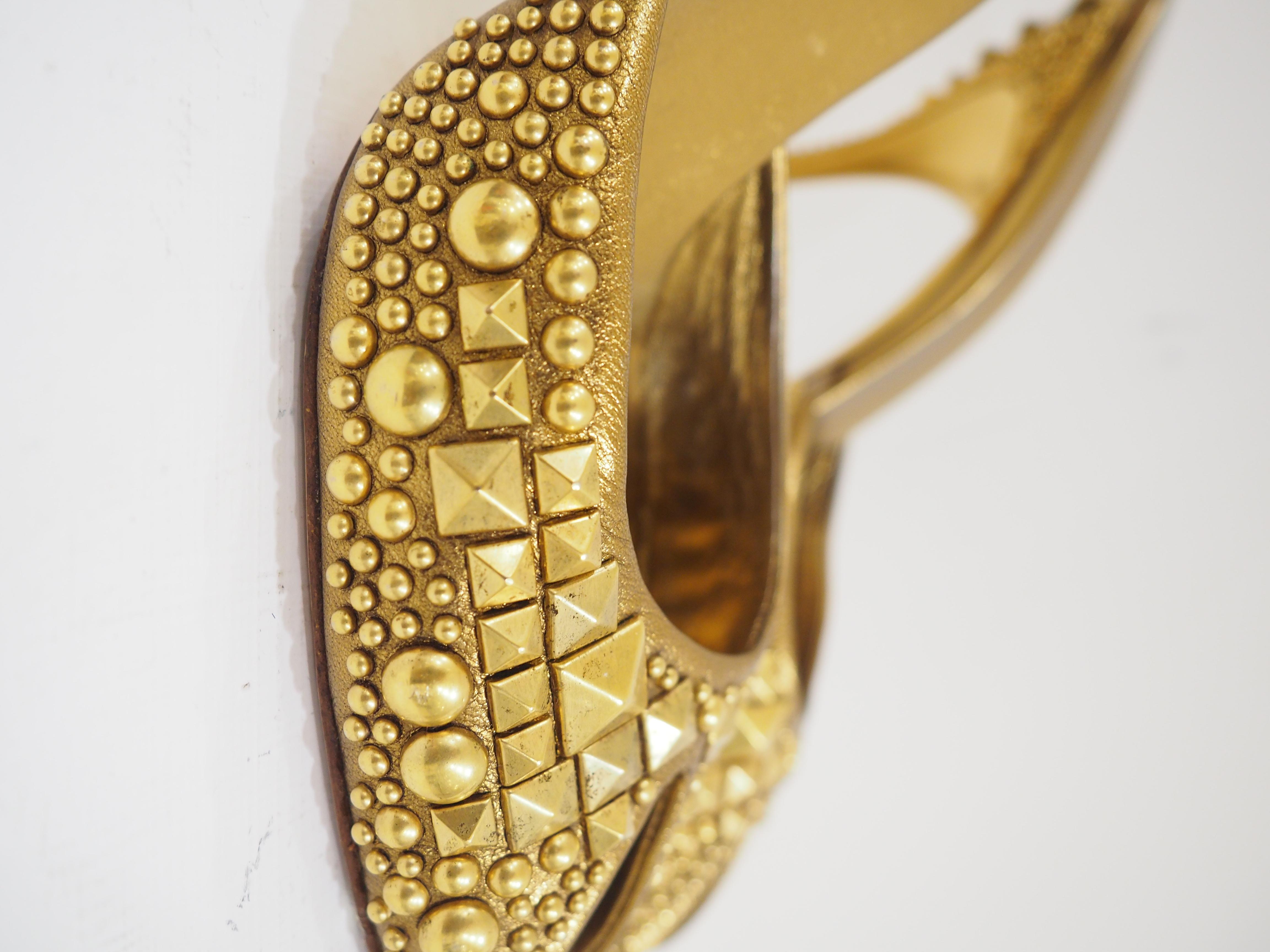 gucci gold sandals