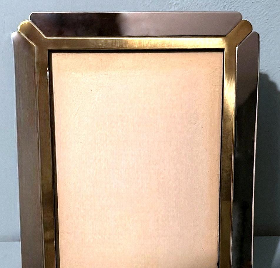 Marco italiano de acero y latón estilo Gucci en venta 2