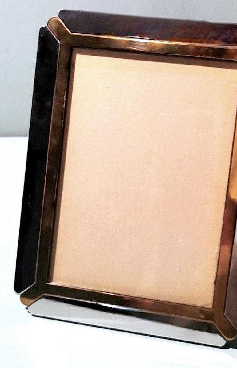 Marco italiano de acero y latón estilo Gucci en venta 3