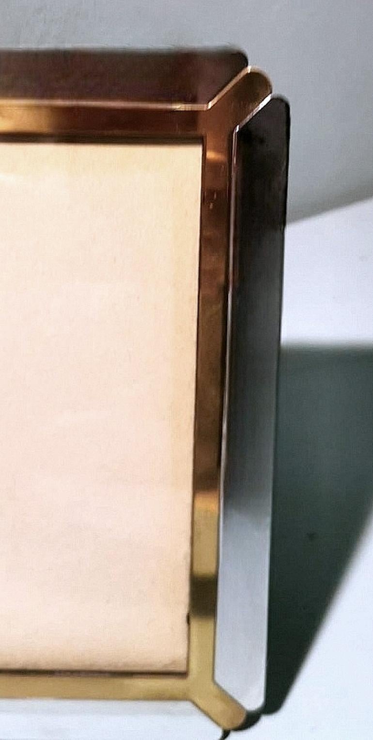 Marco italiano de acero y latón estilo Gucci en venta 4