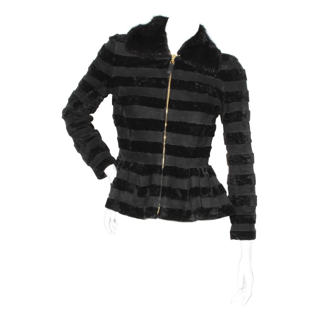 Gucci Suede And Mink Collar Jacket