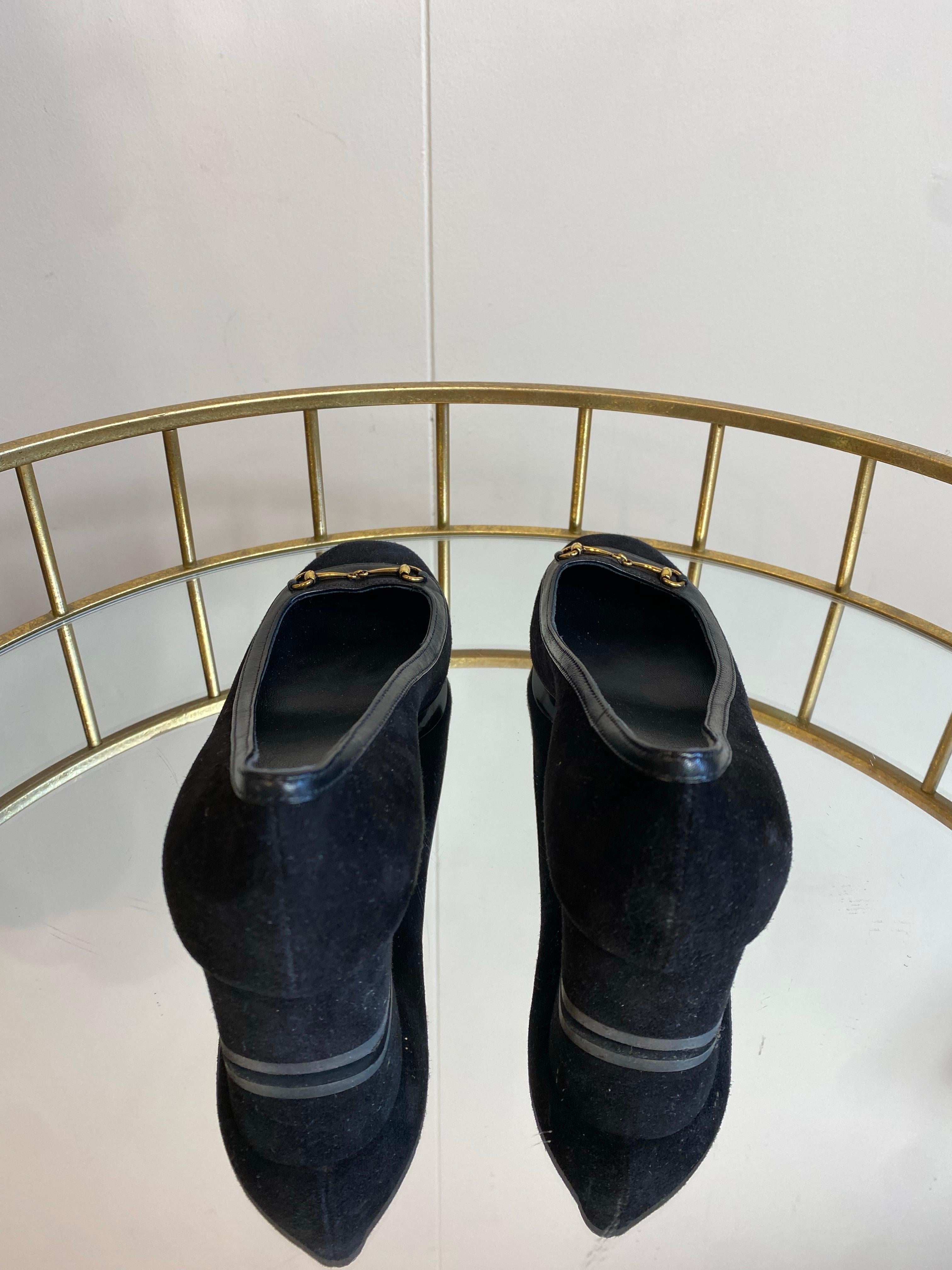 Gucci suede & leather black Ballerinas For Sale 1