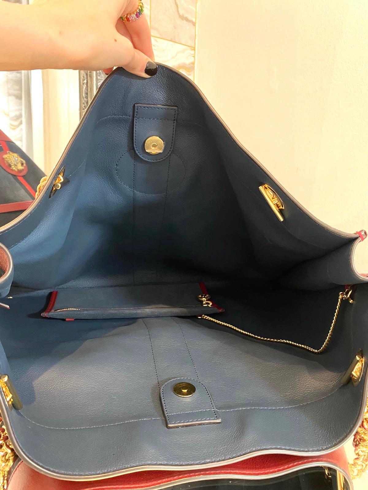 Gucci Suede Rajah Large Shopper Bag For Sale 3