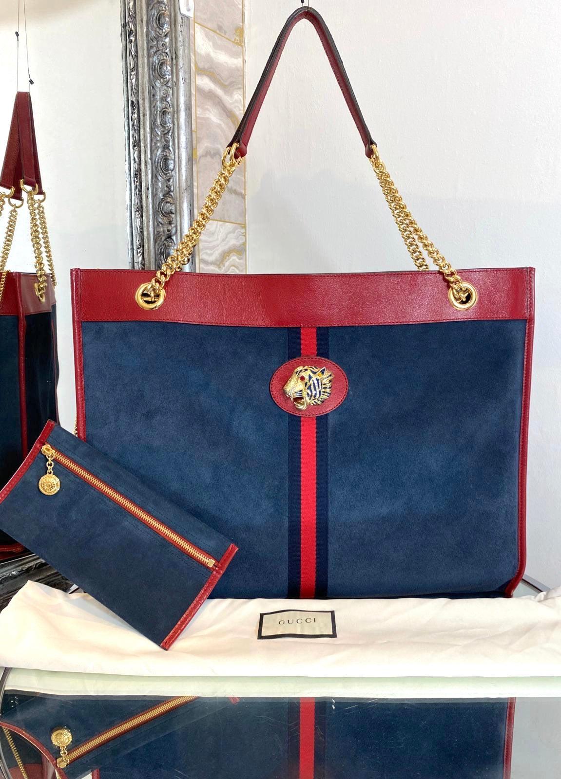 Gucci Suede Rajah Large Shopper Bag For Sale 4