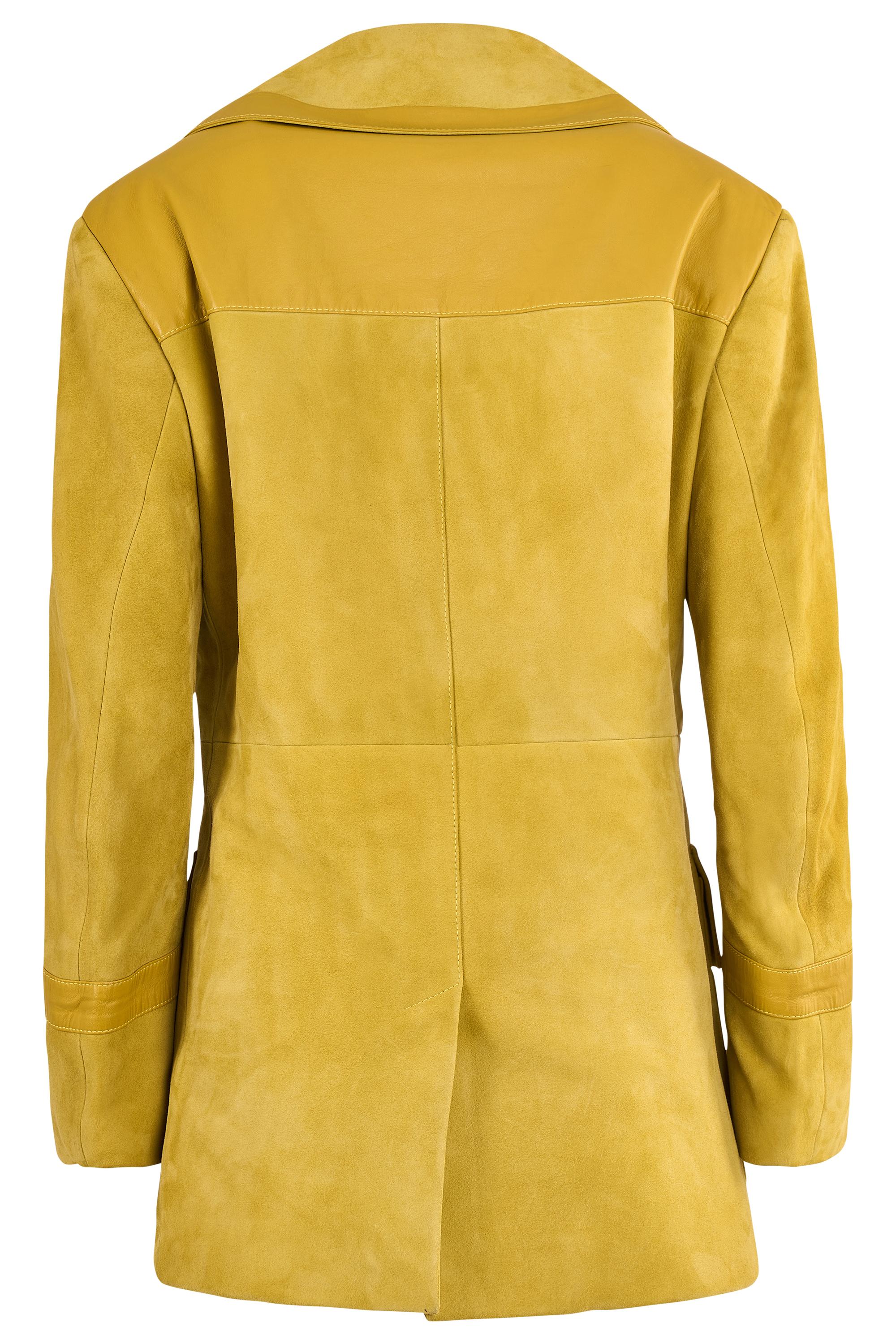 Gucci Set in pelle scamosciata giallo senape ispirato agli anni '70 in vendita 6