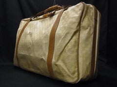 Gucci Suitcase Luggage Monogram 239391 Beige X Brown Gg Canvas Leather Weekend