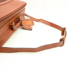 Gucci Suitcase with Strap 869909 Brown Leather Weekend/Travel Bag