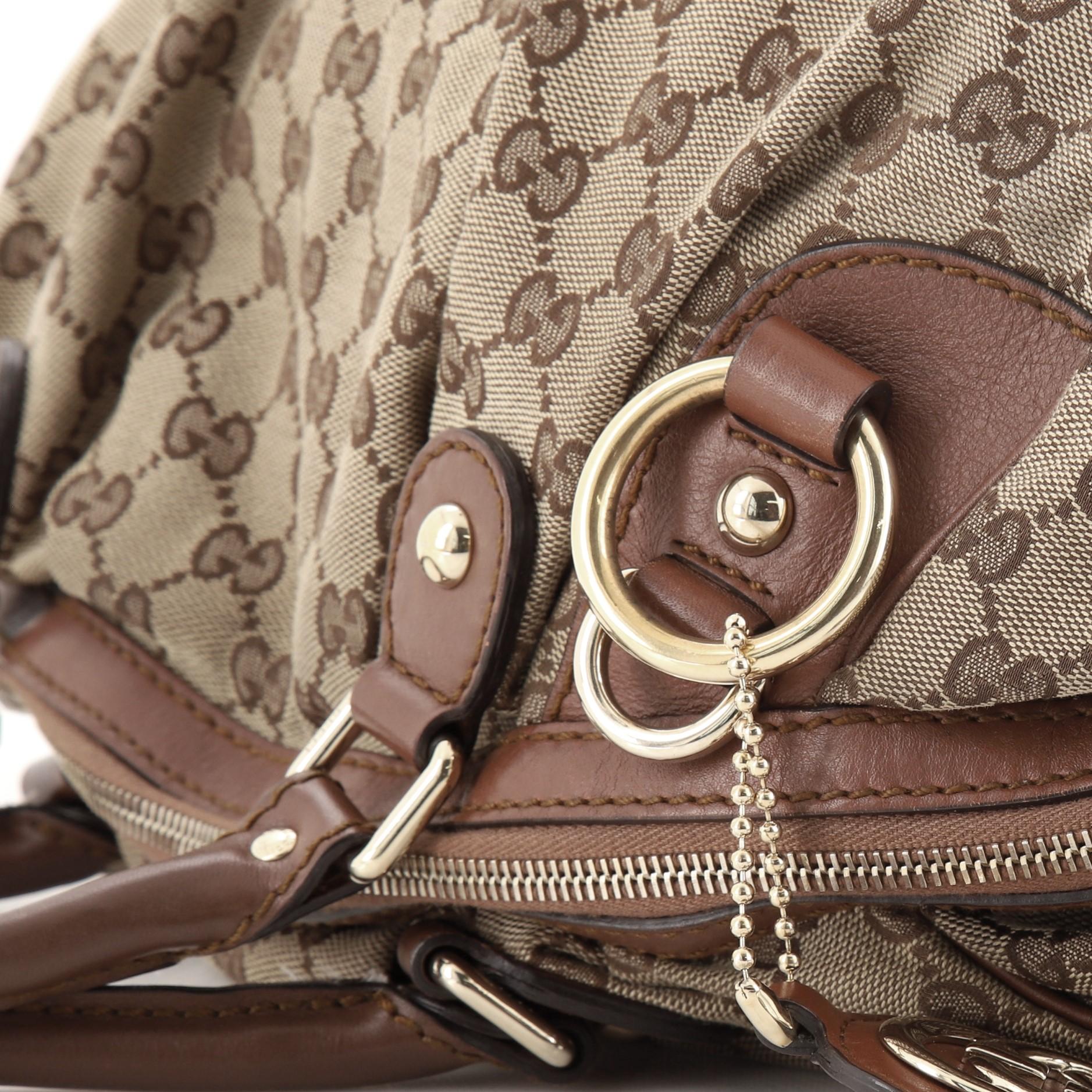 Gucci Sukey Boston Tasche GG Segeltuch 3