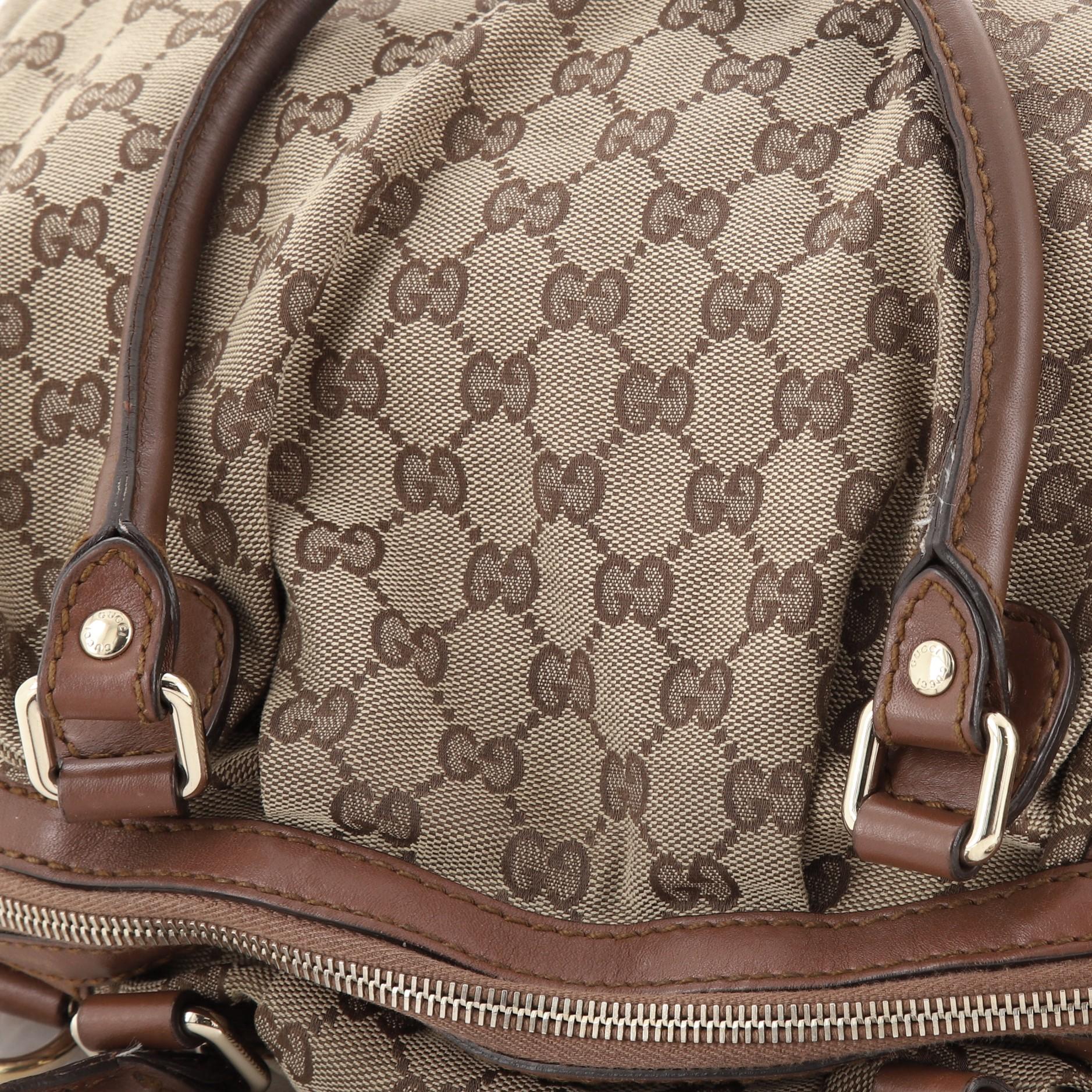 Gucci Sukey Boston Tasche GG Segeltuch 4