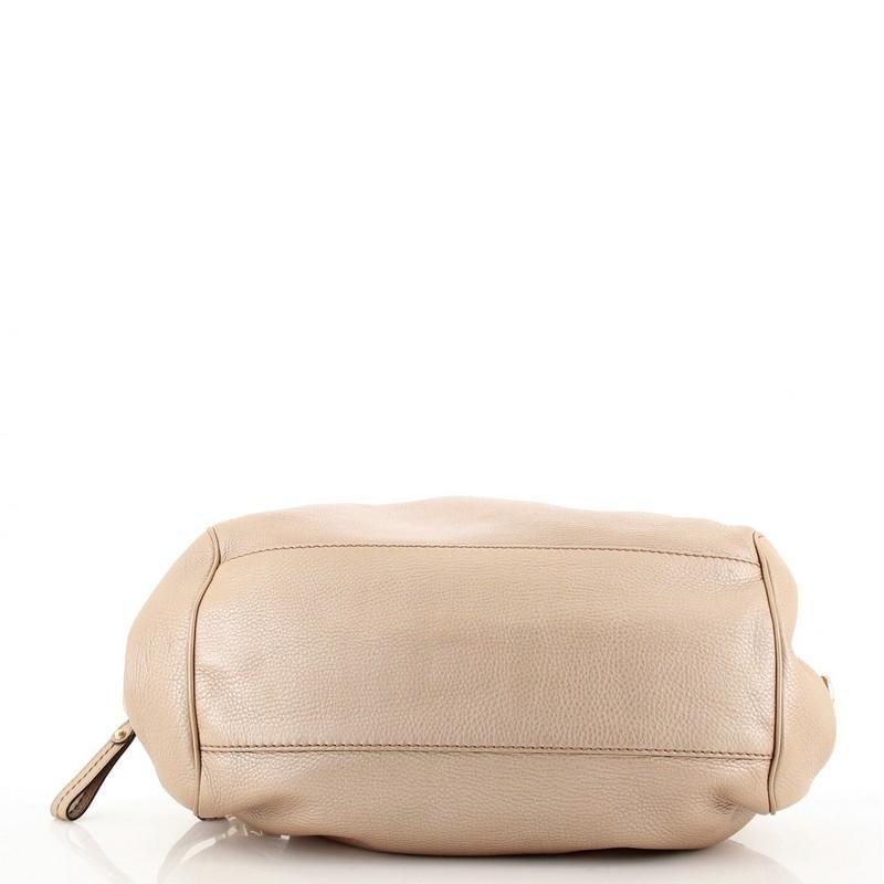 Beige Gucci Sukey Convertible Boston Bag Leather Medium