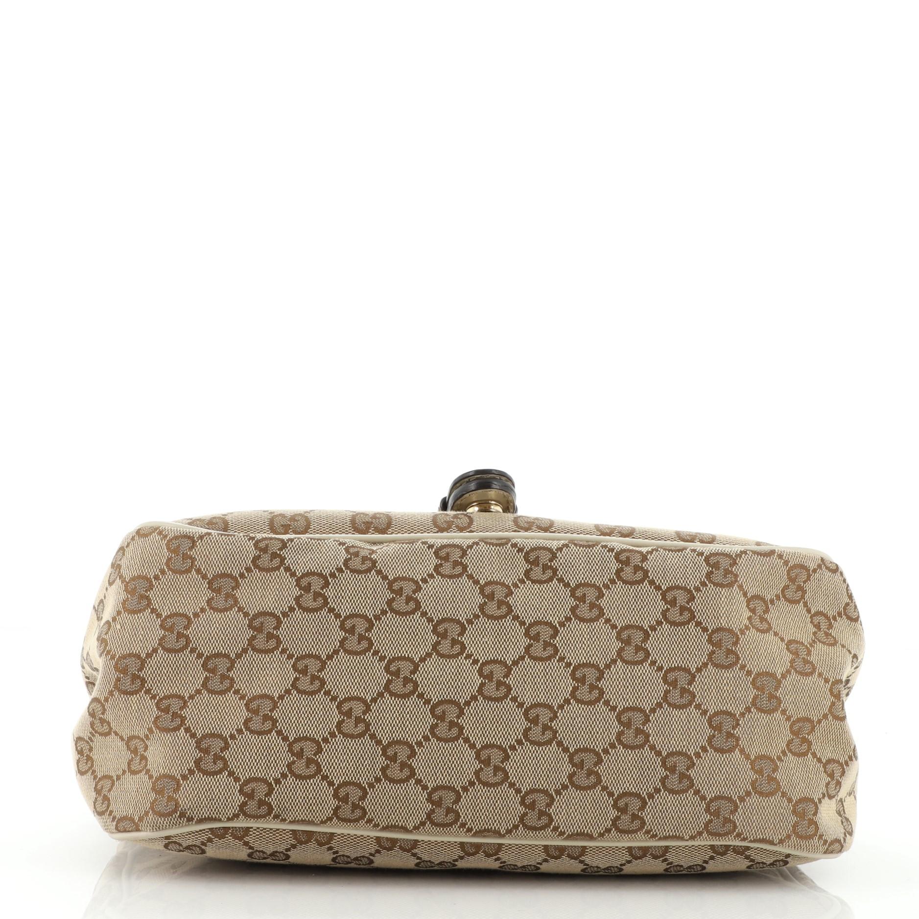 Gucci Sukey Convertible Umhängetasche GG aus Segeltuch mit Leder im Zustand „Gut“ in NY, NY