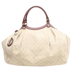 Gucci Sukey Diamante Monogram Hobo 869791 Beiges Canvas Shoulder Bag