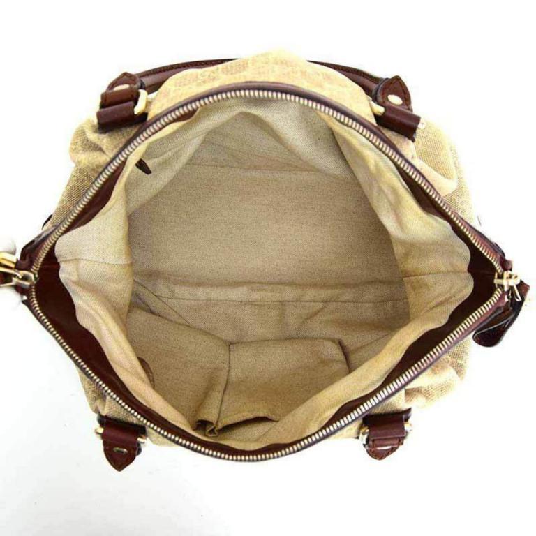 Gucci Sukey Diamante Monogram Medium Top Handle 2way 234024 Shoulder Bag In Fair Condition For Sale In Forest Hills, NY