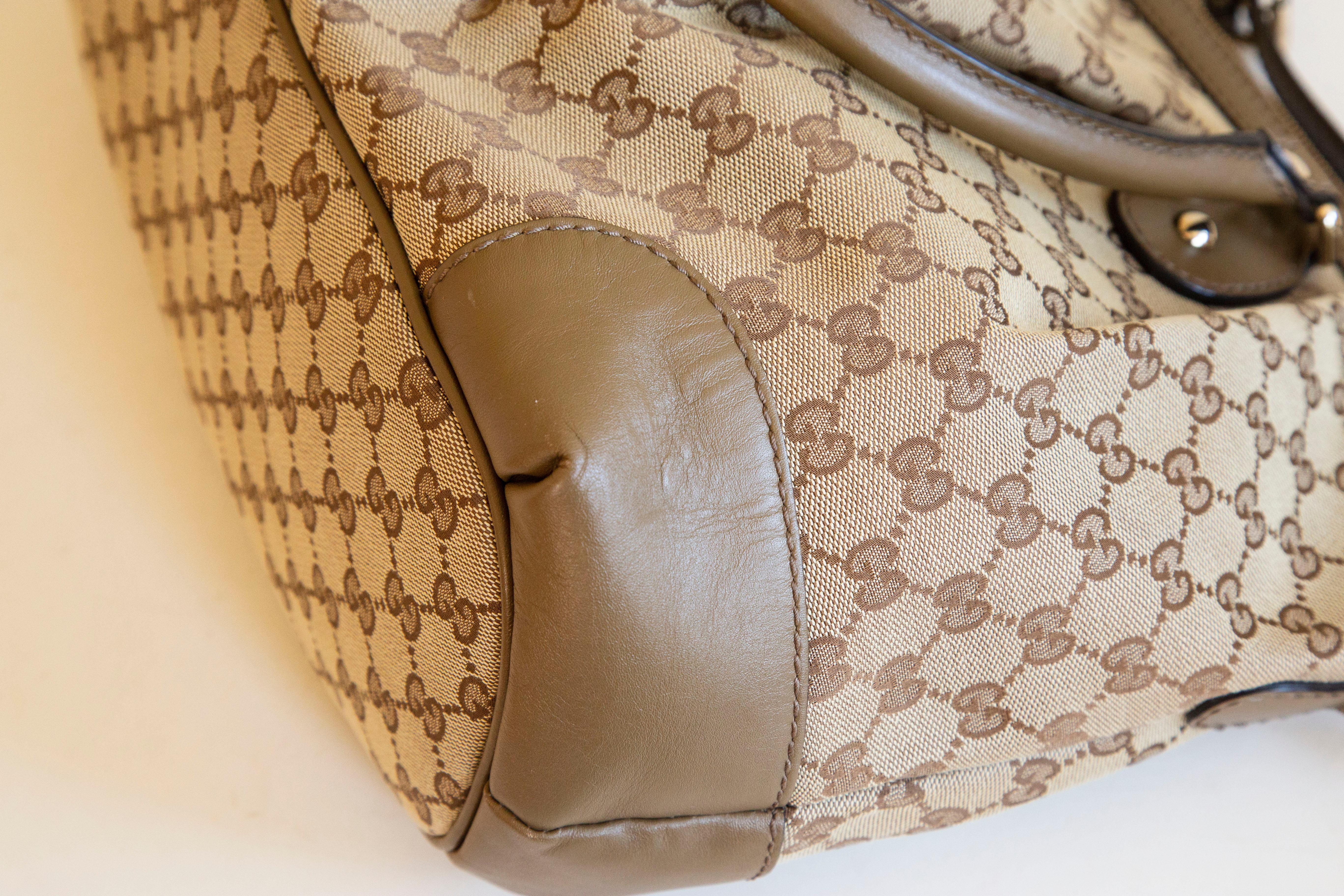 Gucci Sukey GG Canvas Top Handle Satchel Crossbody Shoulder Bag For Sale 8