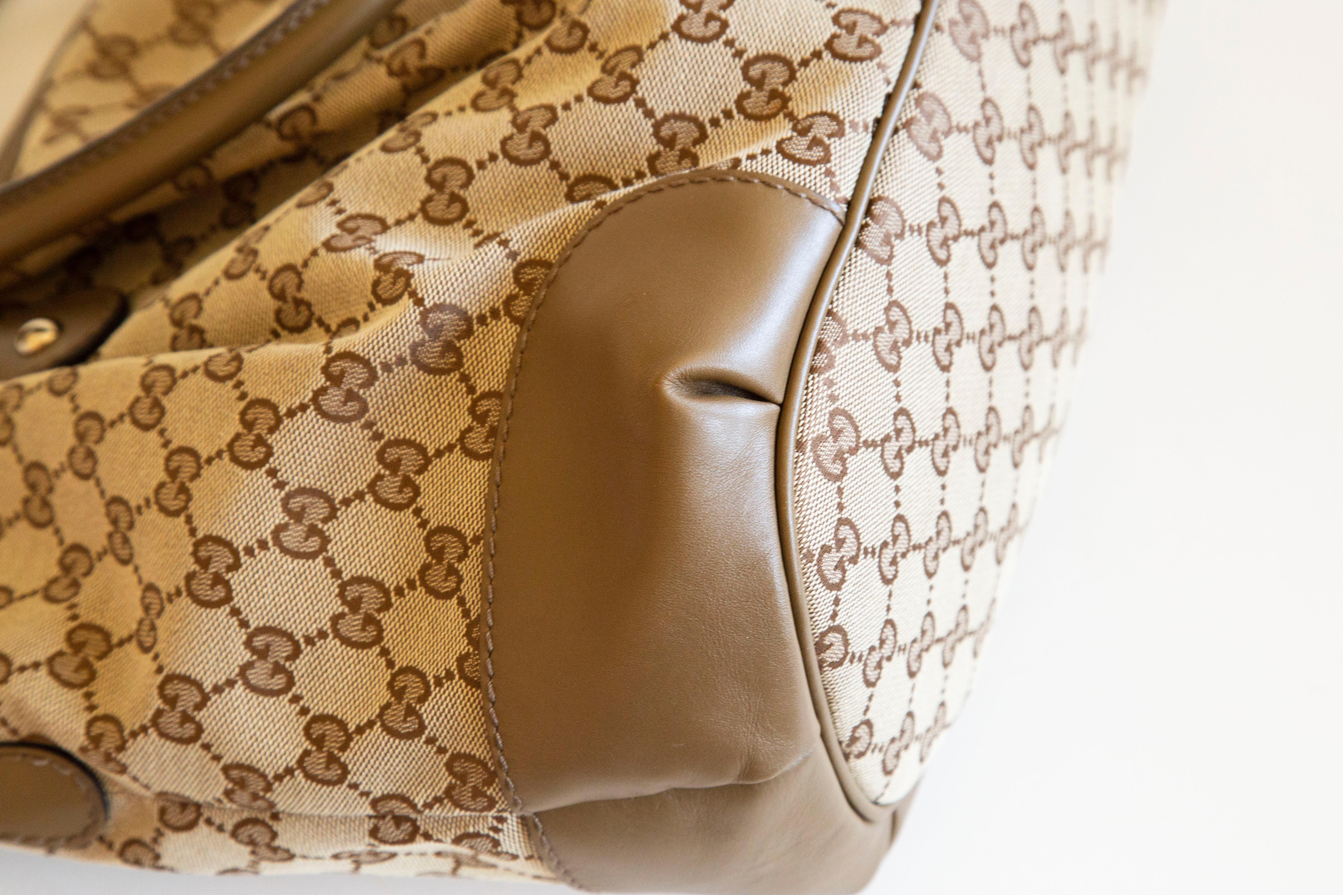 Gucci Sukey GG Canvas Top Handle Satchel Crossbody Shoulder Bag For Sale 9
