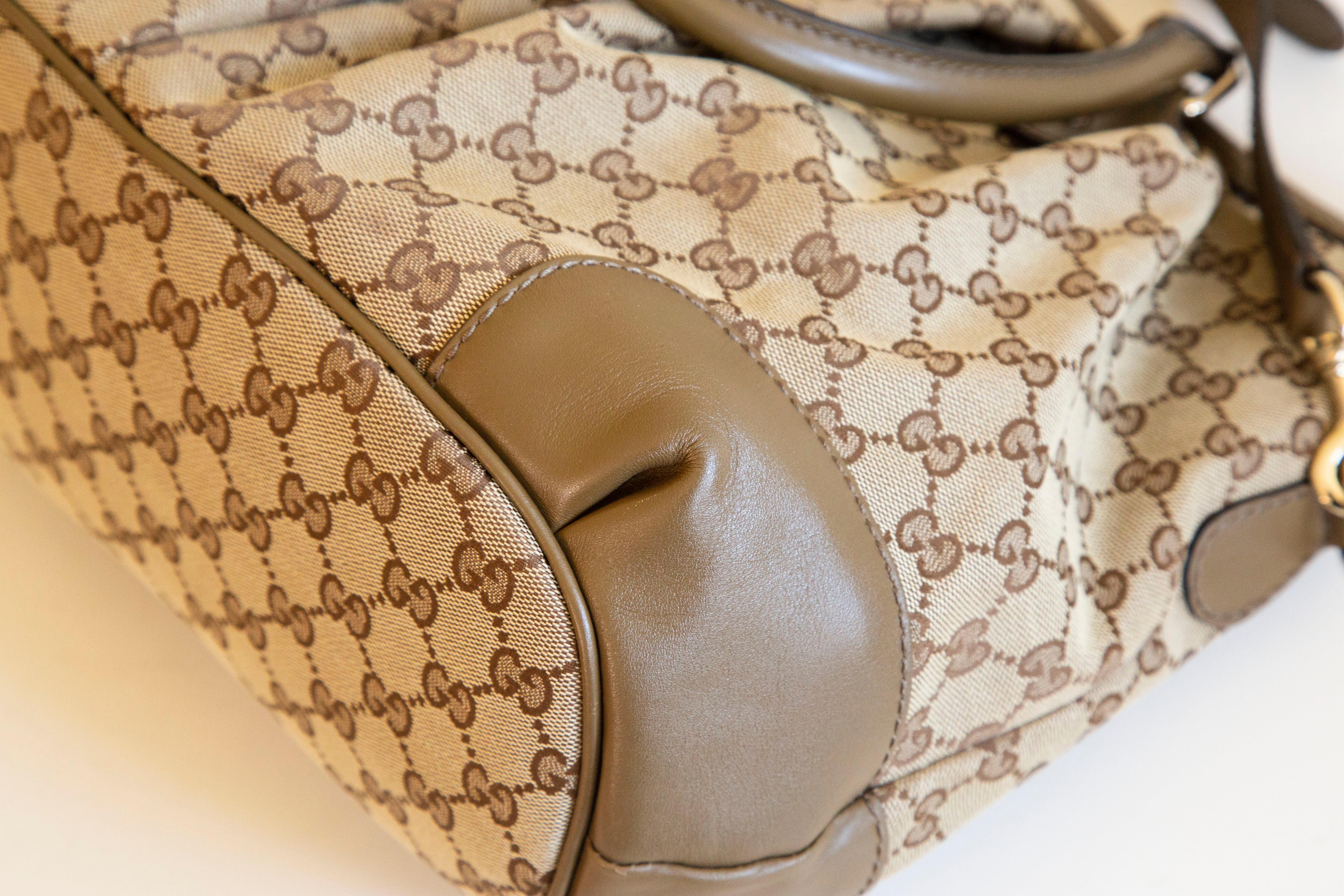 Gucci Sukey GG Canvas Top Handle Satchel Crossbody Shoulder Bag For Sale 10