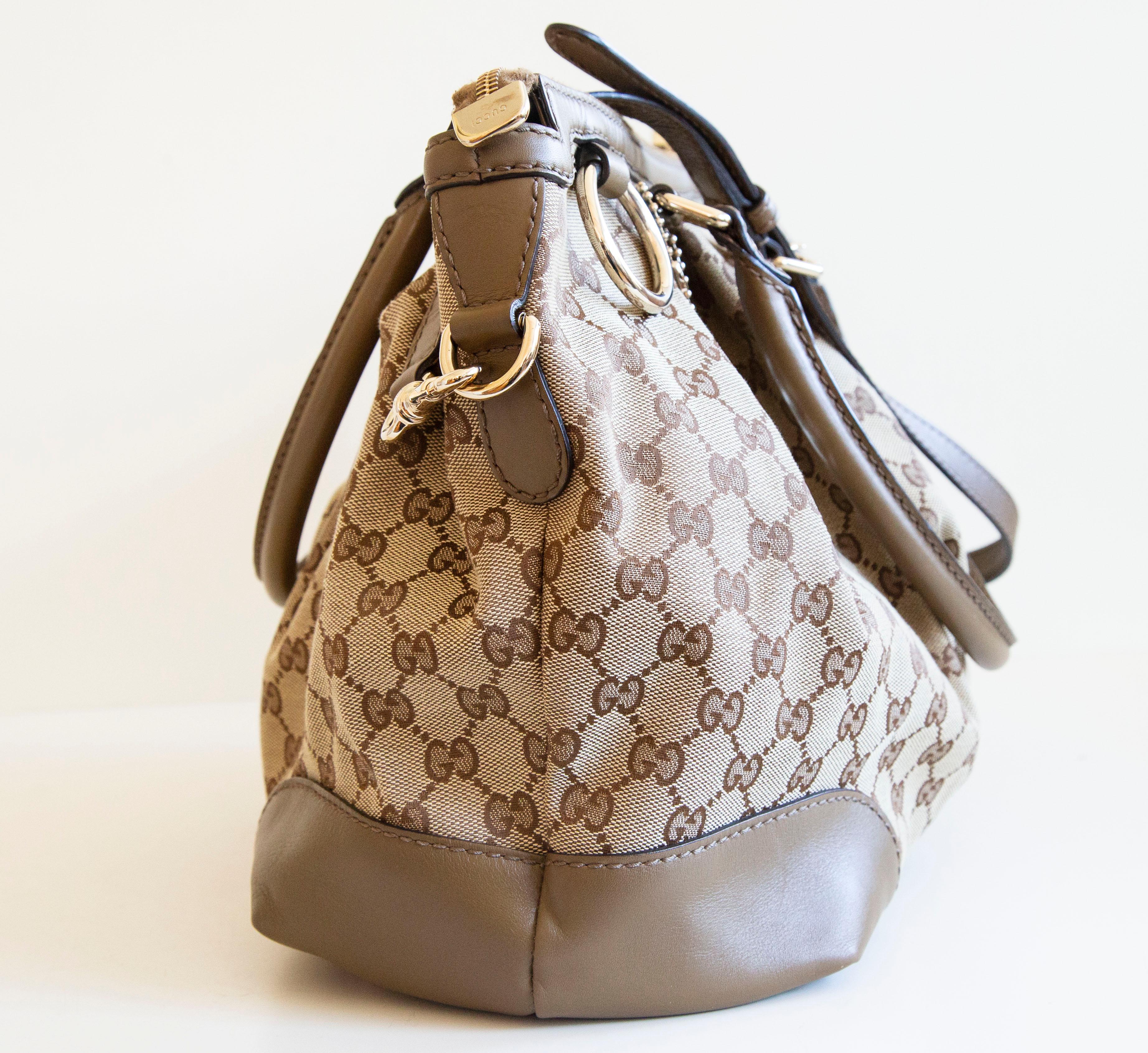 Gucci Sukey GG Canvas Top Handle Satchel Crossbody Shoulder Bag For Sale 2