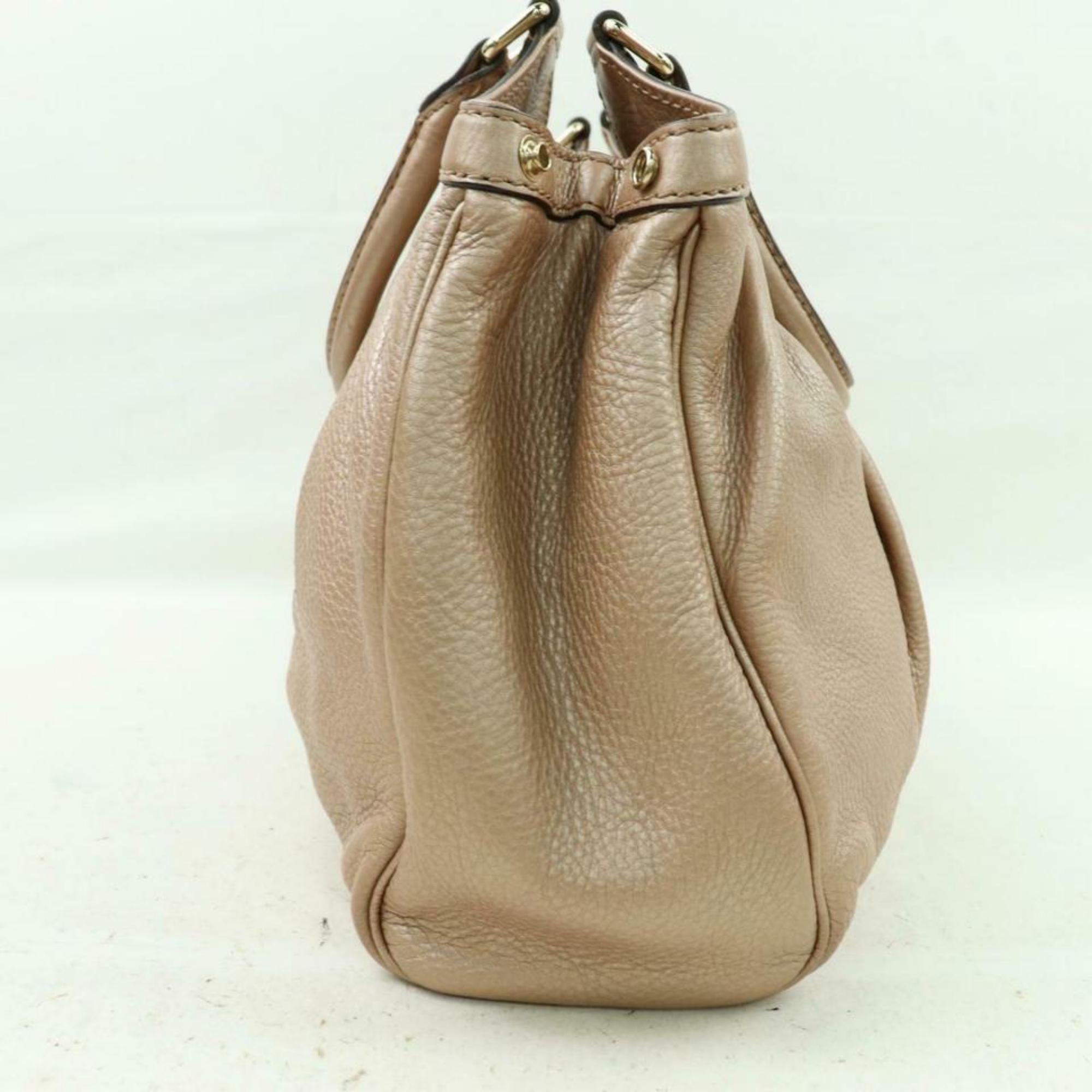 Gucci Sukey Hobo 870327 Beige Leather Satchel For Sale 4