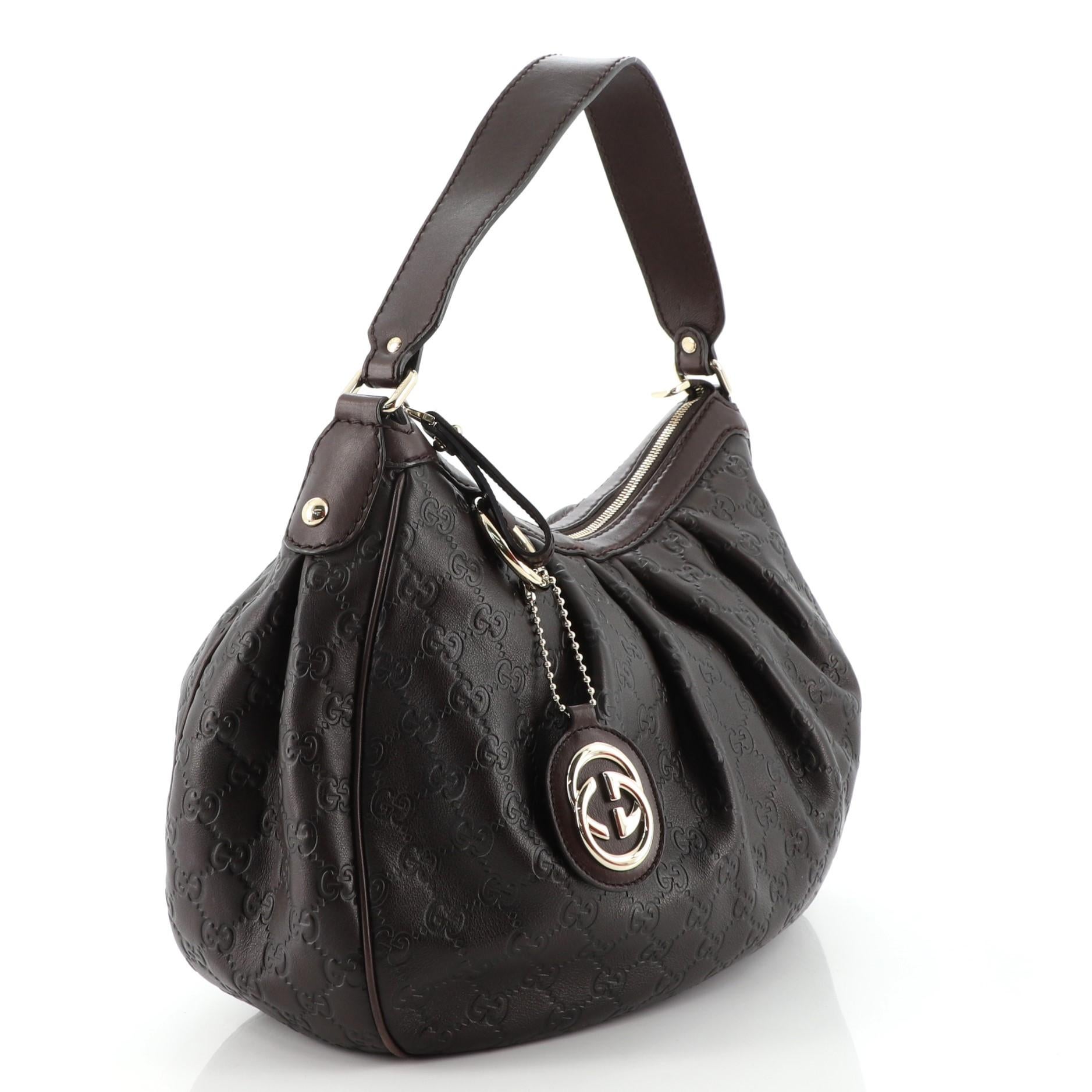 Black Gucci Sukey Hobo Guccissima Leather Medium