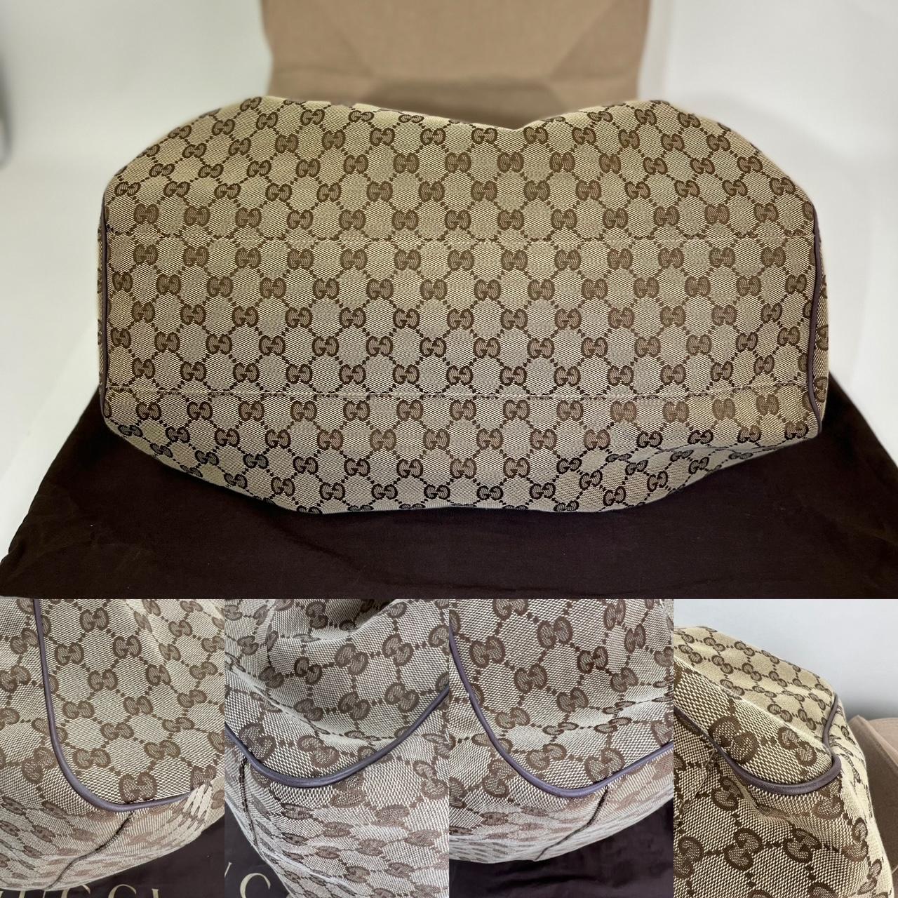 Gucci Sukey Large Monogram GG Canvas Hand Bag Tote 211943 added insert  2
