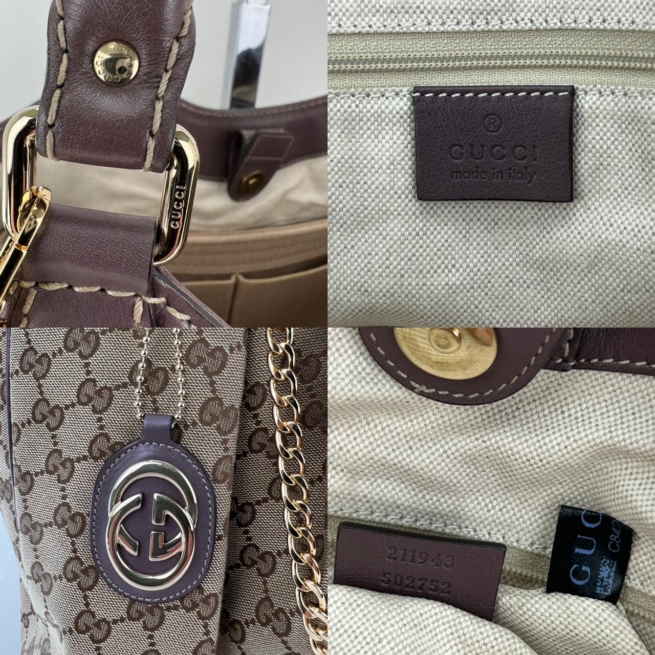 Gucci Sukey Large Monogram GG Canvas Hand Bag Tote 211943 added insert  4