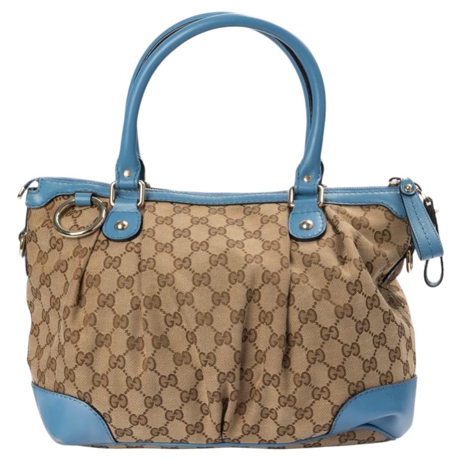 Gucci Sukey Shopper Square Small GG Supreme Blue