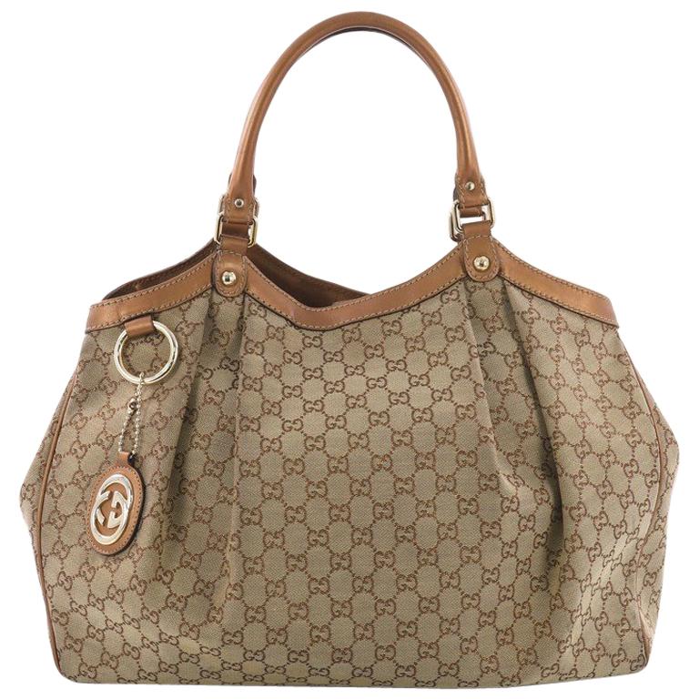 Gucci Sukey Tote GG Canvas Large at 1stdibs