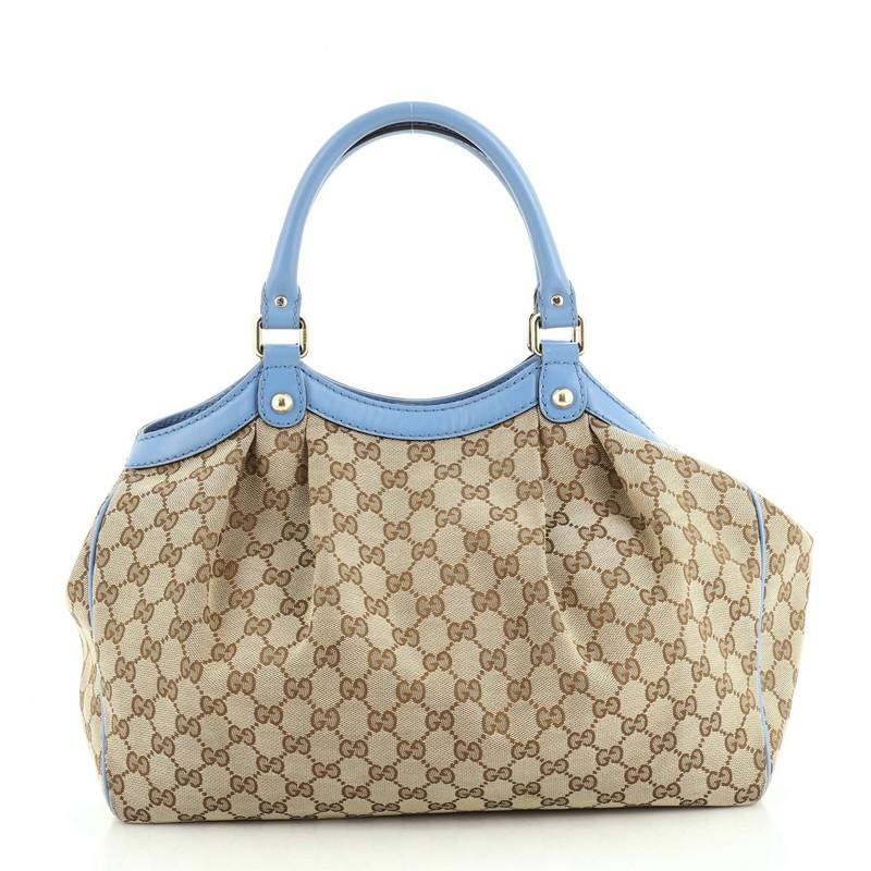 Brown Gucci Sukey Tote GG Canvas Medium