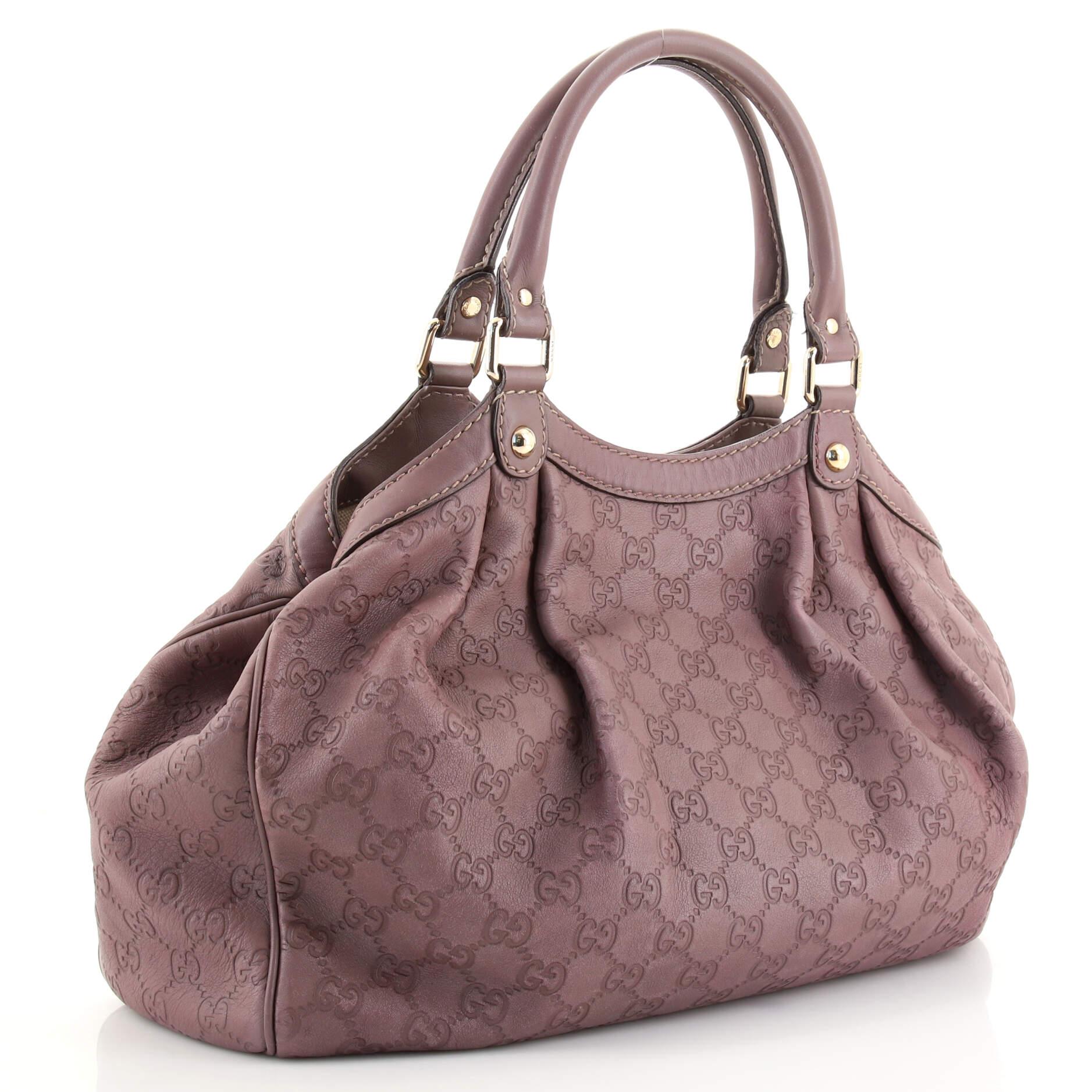 Gray Gucci Sukey Tote Guccissima Leather Medium