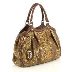 Gucci Sukey Tote Python Medium, crafted from genuine brown python