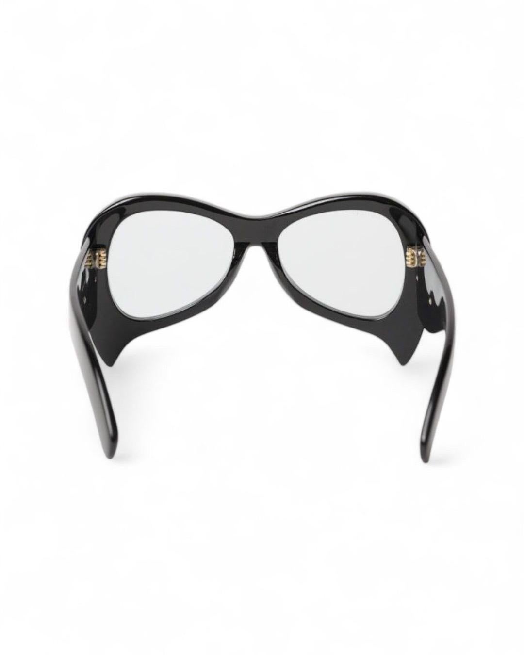 Donna Occhiali da sole Gucci con montatura rotonda oversize Nero in vendita