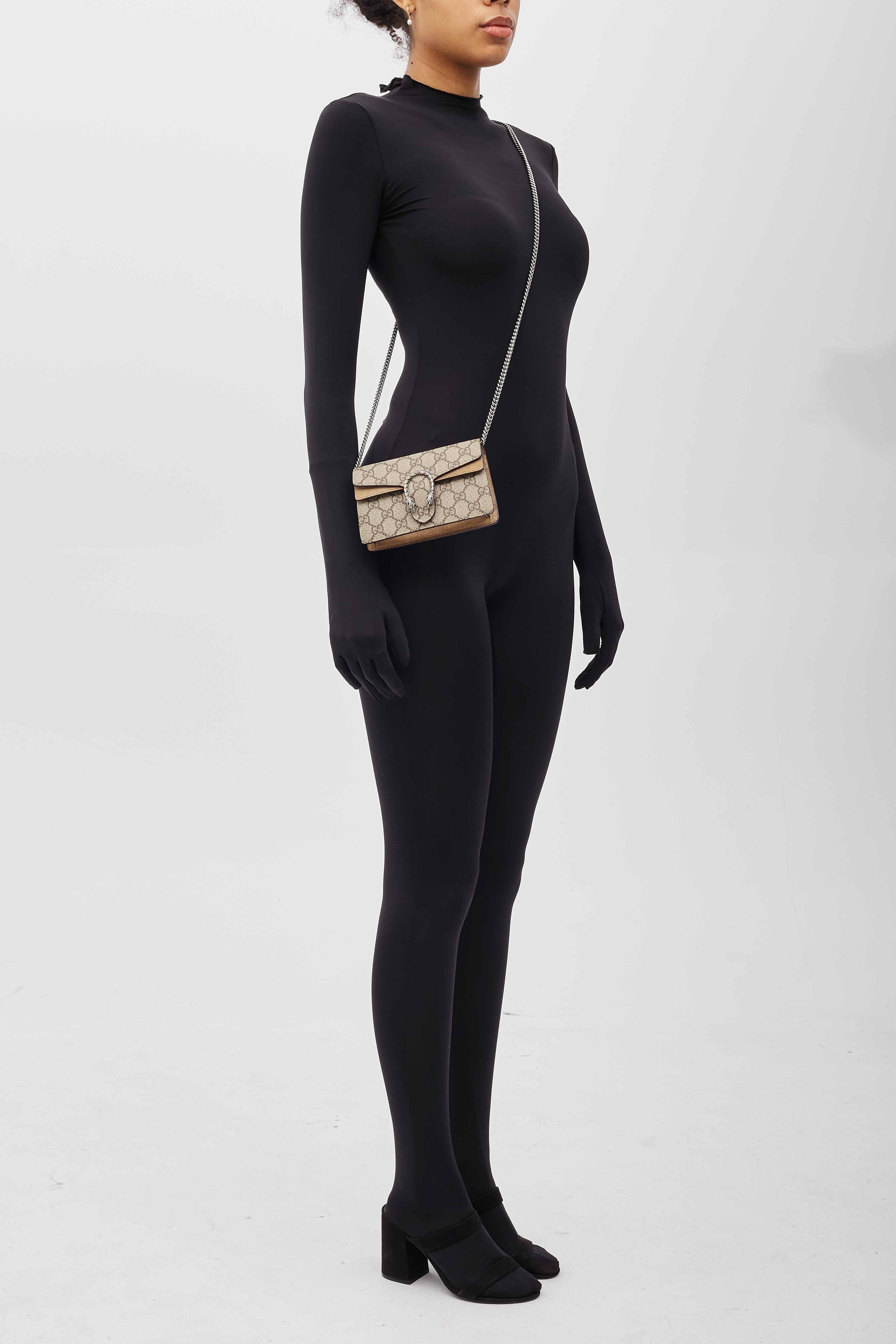 Gucci Super Mini Dionysus Monogram GG Supreme Bag  For Sale 6