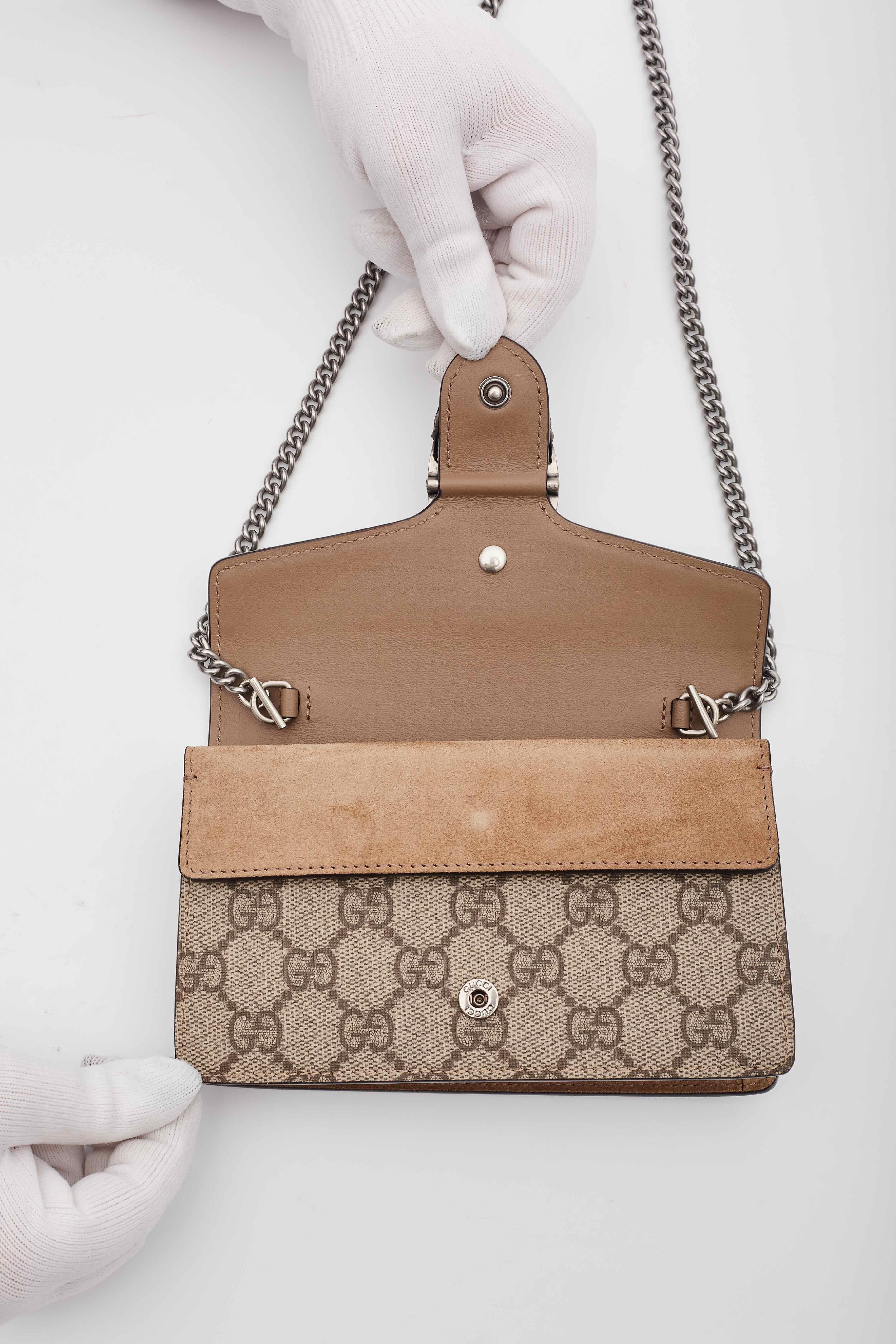 Gucci Super Mini Dionysus Monogram GG Supreme Bag  For Sale 3