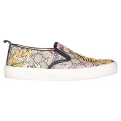 Gucci Supreme Bengal Tiger Print Slip-On-Turnschuhe Größe IT 39