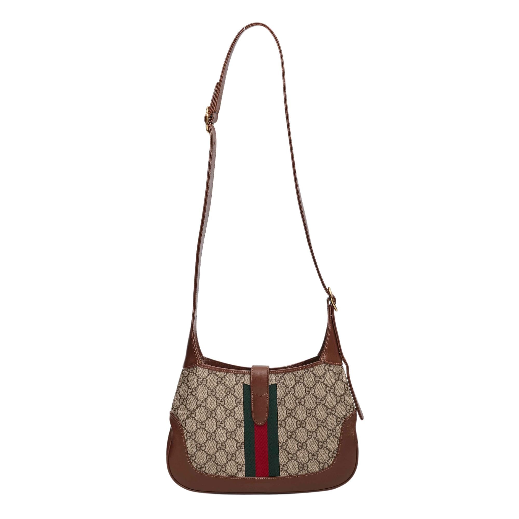Women's Gucci Supreme Canvas Jackie 1961 Small Shoulder Bag For Sale